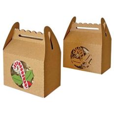 Scallop Gable Box with Candy Cane Window