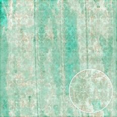 Teal Damaged Damask Merry Wishes Linen Christmas Background