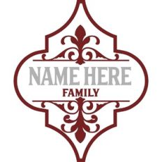 Family Name Arabesque Ornament