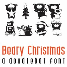 Beary Christmas Doodlebat Font