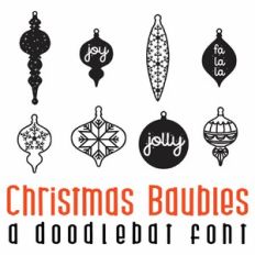Christmas Baubles Doodlebat Font