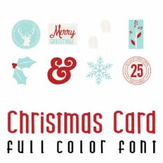 Christmas Cards Full Color font