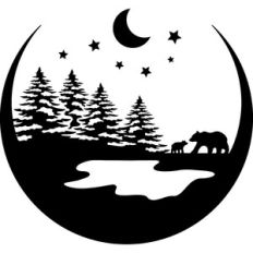 bears wood circle scenery