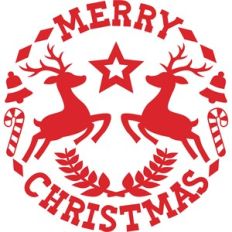 merry christmas circle symbol