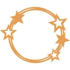 new year circle stars frame