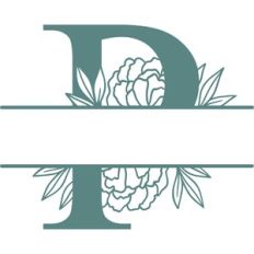 p split monogram frame
