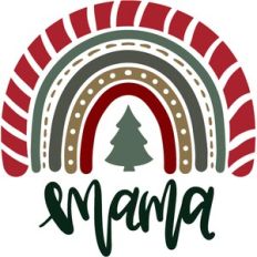 mama christmas rainbow