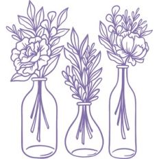 bouquets in vases