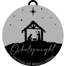 O Holy Night With Ornament Backing