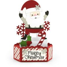 Hexagon Pop Up Card Santa