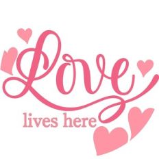 Love Lives Here - Round Valentine's Design