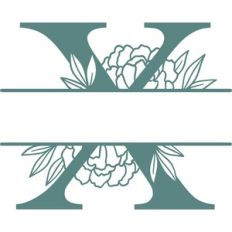 x split monogram frame