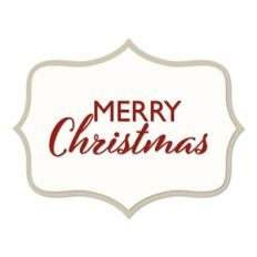 Merry Christmas Gift Tag Label