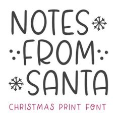 BFC Notes From Santa Christmas Font
