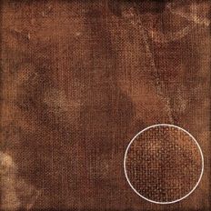 Brown Grunge Coarse Linen Monoprint Background