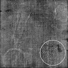 Black Grunge Coarse Linen Monoprint Background Pattern