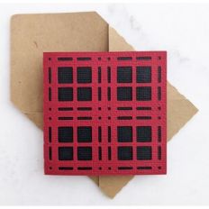 mini plaid card with envelope