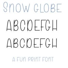 snow globe font