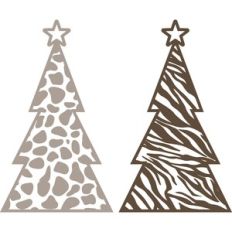 Animal Print Christmas Tree Duo