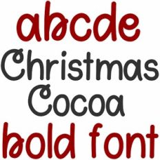 christmas cocoa bold font