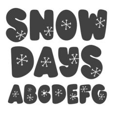 BFC Snow Days Winter Snowflake Font