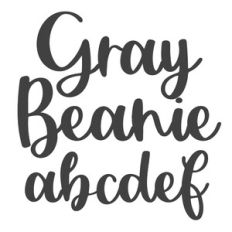 BFC Gray Beanie Bold Script Font