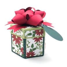 Christmas Hexagon Box with 3D Bow