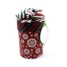Christmas Round Box with 3D Bow