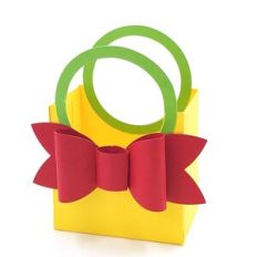 Christmas Square Tote with 3D Bow