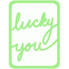 lucky you script life card 3x4