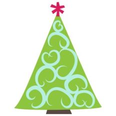 Christmas Tree with Swirl Decorations