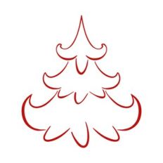 Silhouette Christmas tree