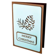 Christmas Pine Cone Stencil Card
