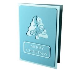 Flourished Christmas Tree Stencil Card