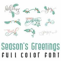 Seasons Greetings Full Color Font