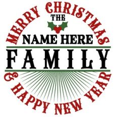 Custom Family Christmas Label
