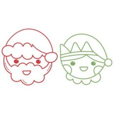 Cute Santa and Elf