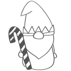 Candy Cane Elf Gnome