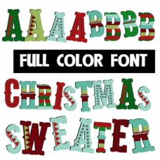 Christmas Sweater Color Font