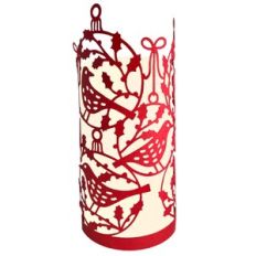 Bird and Holly Christmas Bauble Lantern