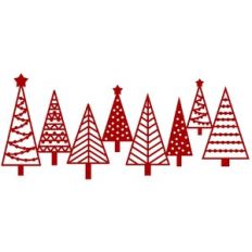 Christmas Tree Forest Repeating Border
