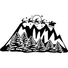 santa claus and mountain scenery
