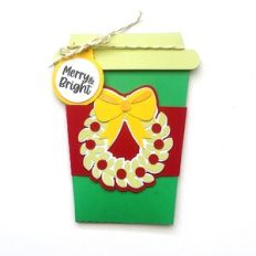 Christmas Wreath Mug and Sleeve A2 Card Gift Card