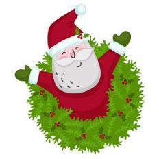 Santa in Wreath