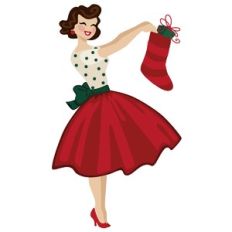 Retro Girl with Stocking