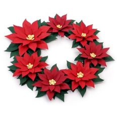 Poinsettia Wreath