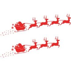 Santa Claus With Reindeer
