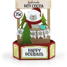 Hexagon Pop Up Card Booth Polar Bear