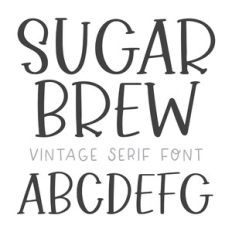 BFC Sugar Brew Vintage Serif Font