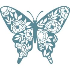 butterfly with floral pattern